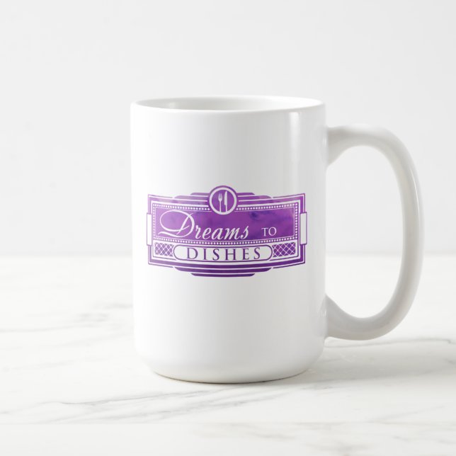 Taza De Café Grandes sueños a platos Mug (15 oz) (Derecha)
