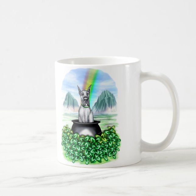 Taza De Café Grandioso Dane Blue Pot O Gold (Derecha)