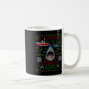 Taza De Café Grandioso Tiburón Blanco pescando Navidades feos s