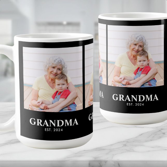 Taza De Café Grandm Established Bold Black 3 Photo Coffee Mug (Subido por el creador)