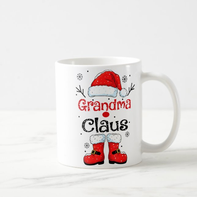 Taza De Café Grandma Claus Christmas Costume Pajama Family Matc (Derecha)