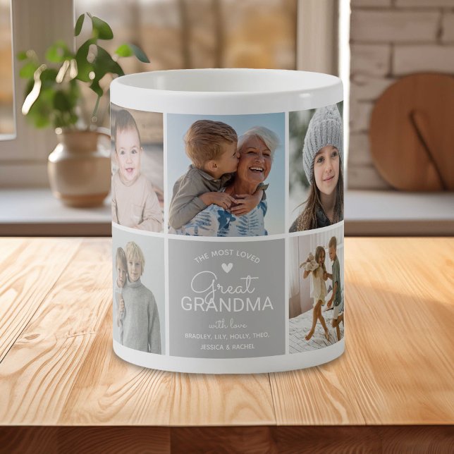 Taza De Café GRANDMA "el Collage de fotos más querido" (Subido por el creador)