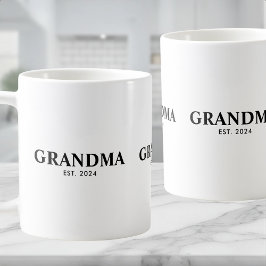 Taza De Café Grandma Established New Grandma Gift