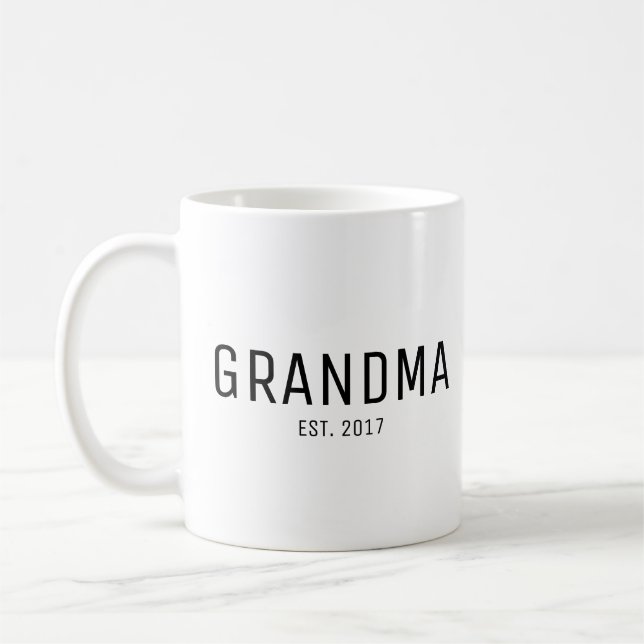 Taza De Café Grandma Established New Grandma Gift (Izquierda)