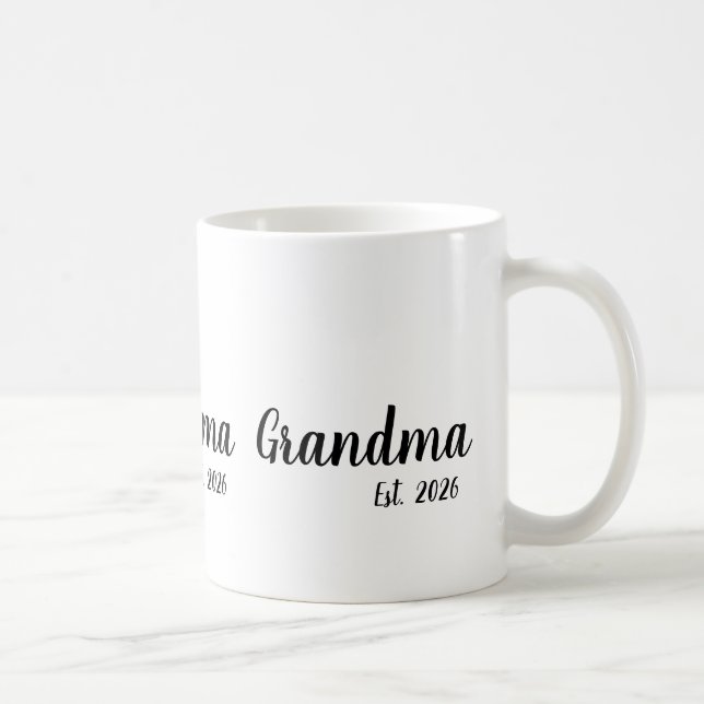 Taza De Café Grandma Established New Grandmother Gift (Derecha)