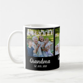 Taza De Café Grandma Established Script Black 3 Photo