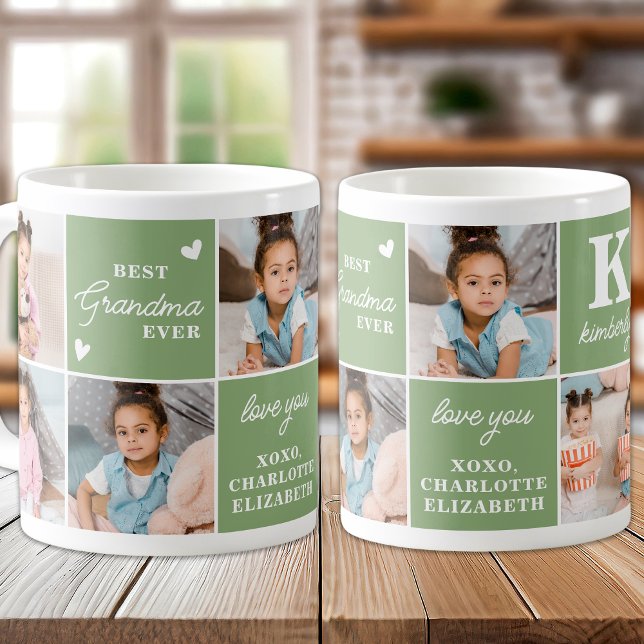 Taza De Café GRANDMA moderno personalizado 7 multifotografía (Subido por el creador)