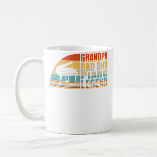 Taza De Café Grandpa Dad And Piano Legend Pianist And Piano Pla