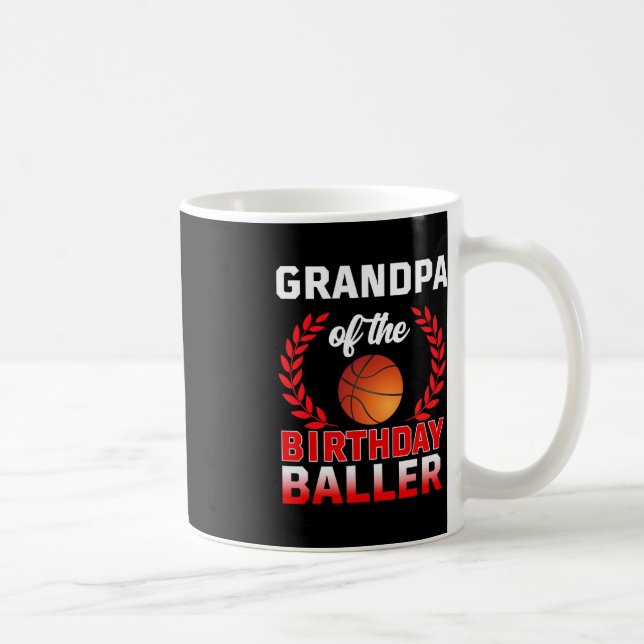 Taza De Café GRANDPA Del Tema Del Baloncesto Baller De Cumpleañ (Derecha)