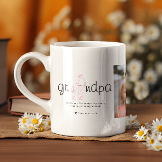 Taza De Café Grandpa Photo Collage From Granddaughter