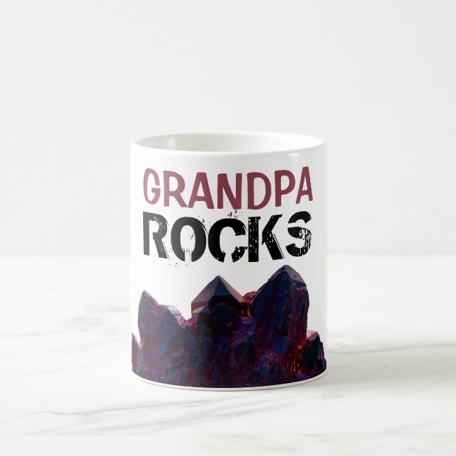 Taza De Café *~* GRANDPA Roca Cristales Púrpura Piedras Lapidar (Centro)