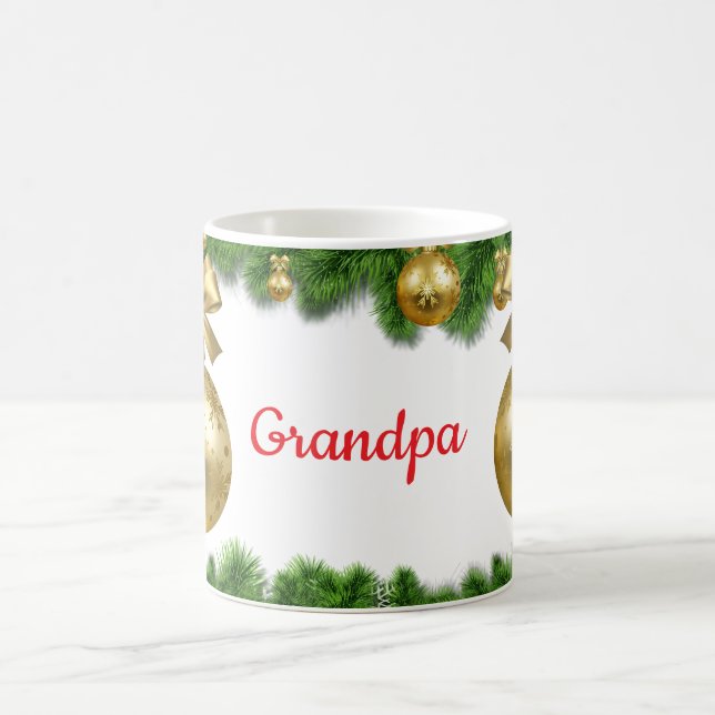 Taza De Café Grandpa's Christmas Cup (Centro)