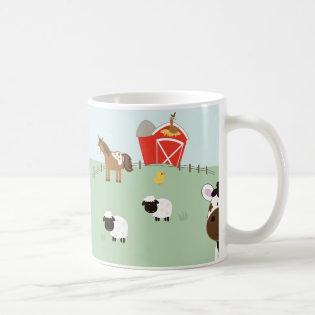 Taza De Café Granja Babies Barnyard Personalizado Foto Mug (Derecha)