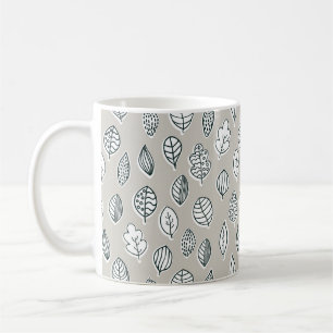 Taza De Café Granja Casa de Campo Rústica Azul Marrón Linda
