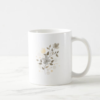 Taza De Café Granja de acuarela Verde salvia y beige moderno