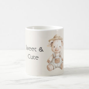 Taza De Café Granja de Animales Cerdo Dulce Lindo