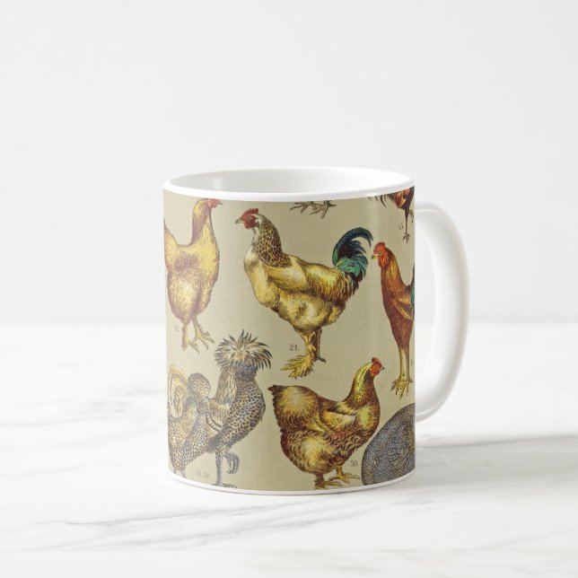 Taza De Café Granja de pollo de gallo (Anverso derecho)