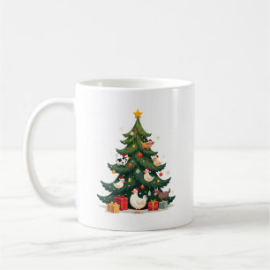 Taza De Café Granja de pollo vaca cabra caballo animal granjero