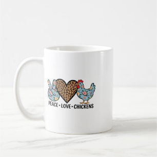Taza De Café Granja de Pollos Cultivando Paz Amor Pollos Para M