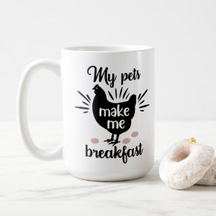 Taza De Café Granja de pollos lindos huevos frescos país agricu