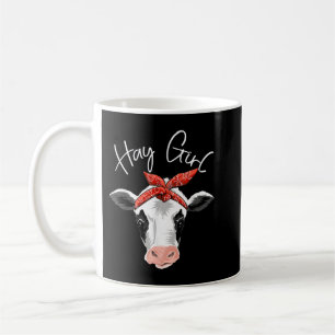 Taza De Café Granja de vacas divertida de granjero de Hay Chica