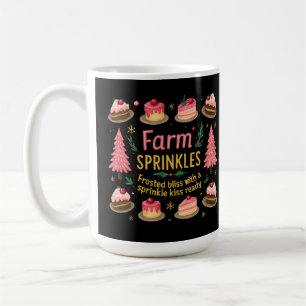 Taza De Café Granja fresca Rocia Con Navidades De Beso