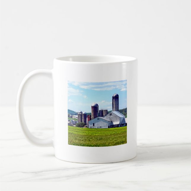 Taza De Café Granja Pennsylvania Con Silos (Izquierda)