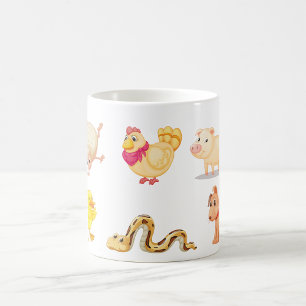 Taza De Café Granja y animales Mascotas