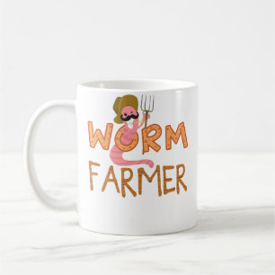 Taza De Café Granjero de lombrices Vermicultura Jardinería Agri