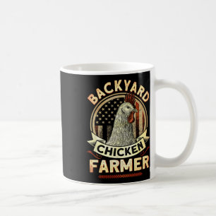 Taza De Café Granjero De Pollos De Patio Trasero 4 De Julio Ban