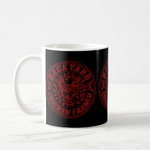 Taza De Café Granjero de pollos de patio trasero Retro Vintage 
