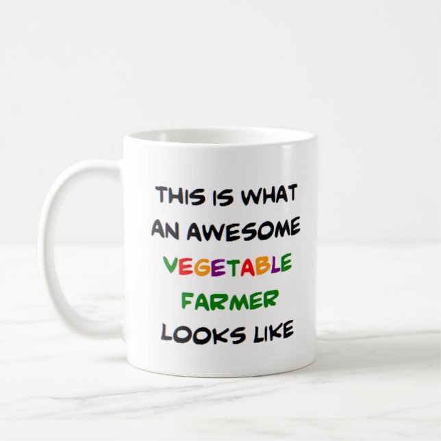 Taza De Café granjero de verduras, increíble (Izquierda)