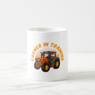 Taza De Café Granjero Divertido del Futuro en Entrenamiento Tra
