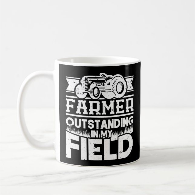 Taza De Café Granjero Sobresaliente En Mi Tractor De Campo (Izquierda)