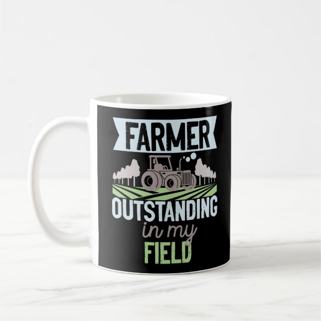 Taza De Café Granjero Sobresaliente En Mi Tractor De Campo (Izquierda)