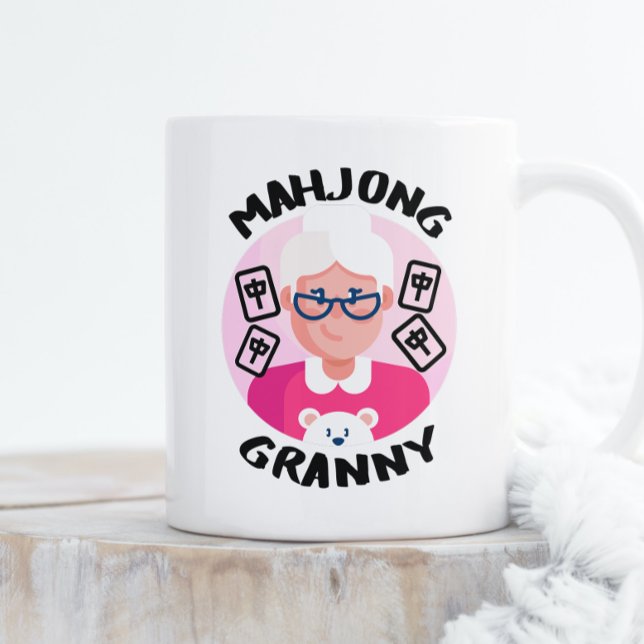 Taza De Café Granny de mahjong personalizada (Subido por el creador)