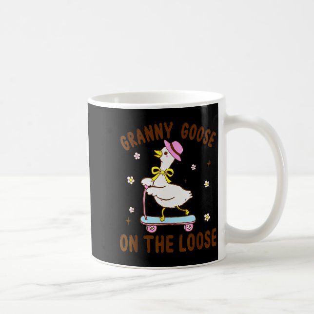 Taza De Café Granny Goose On The Loose Funny Birthday Matching  (Derecha)