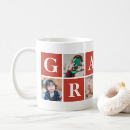 Taza De Café Granny Mugs Collage de fotos Rojo Guay