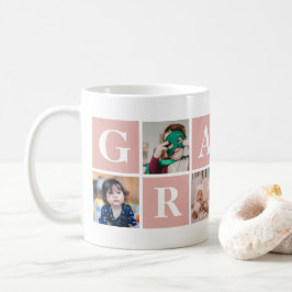 Taza De Café Granny Mugs de Collage de fotos rosa Guay
