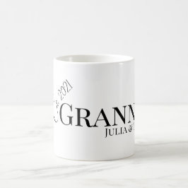 Taza De Café Granny or Grammy Established Custom Year Modern 