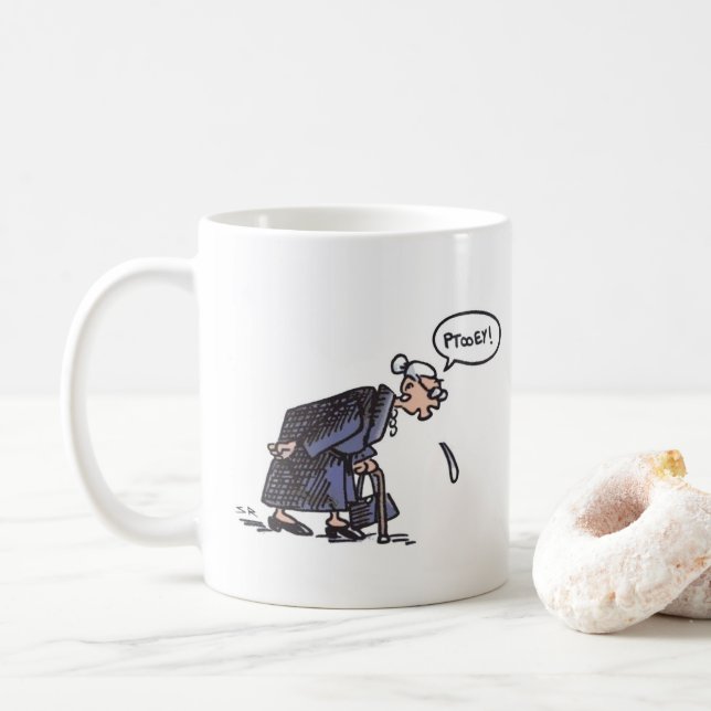 Taza De Café Granny Spitting mug (Con donut)