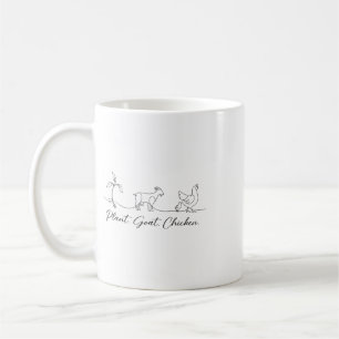 Taza De Café Grano Animal Granjero Cabra Gallina Planta Señora 