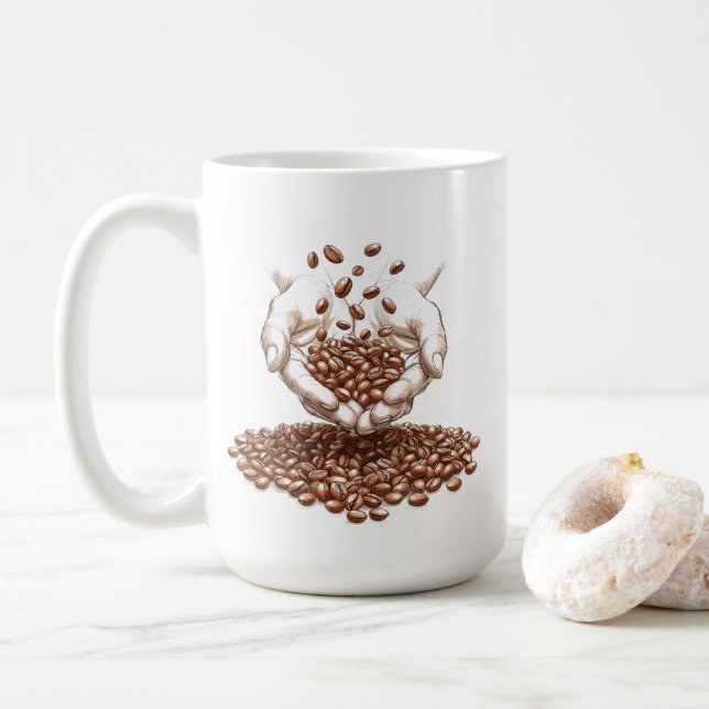 Taza De Café Grano de café (Con donut)