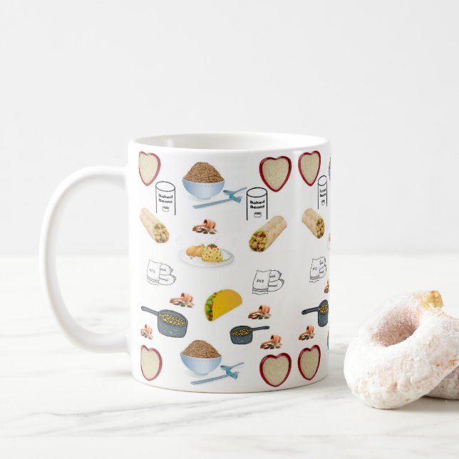 Taza De Café granos de arroz (Con donut)