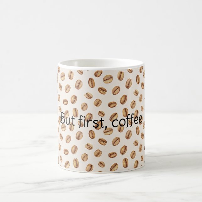 Taza De Café Granos de café con crema (Centro)