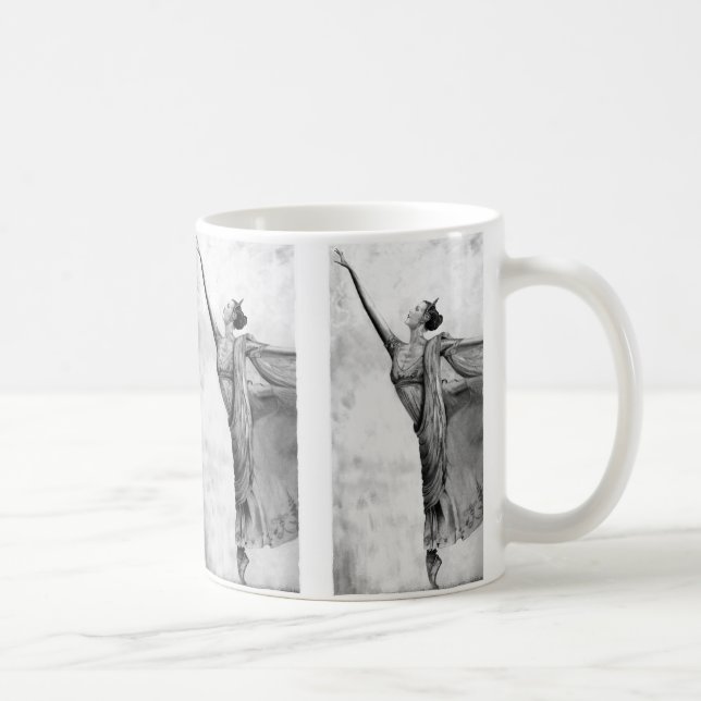 Taza De Café Graphite Ballerina Dancer Ballet (Derecha)