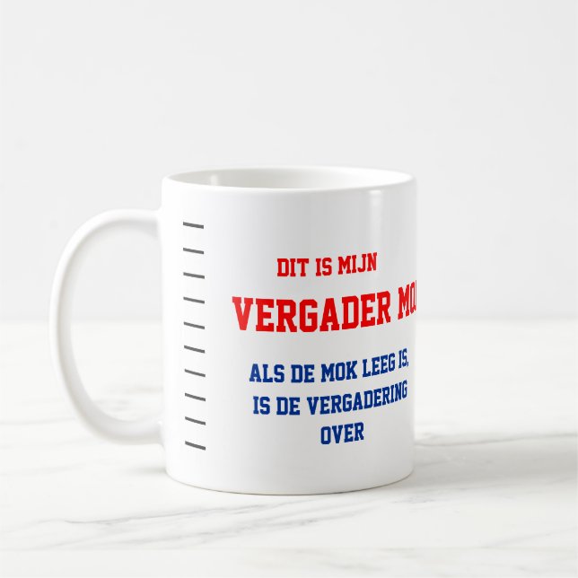 Taza De Café Grappige vergader mok (Izquierda)