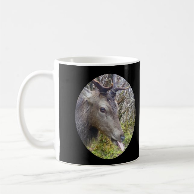 Taza De Café Grasa divertida y descarada que saca la lengua de  (Izquierda)