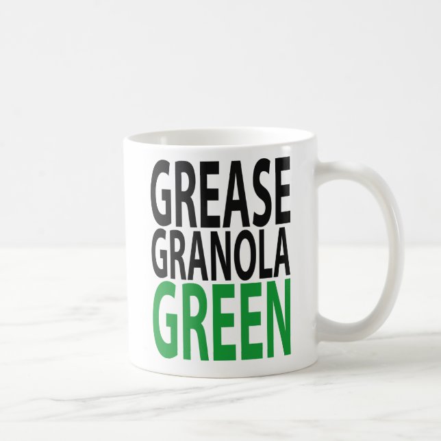 Taza De Café ¡grasa, granola, VERDE! (Derecha)