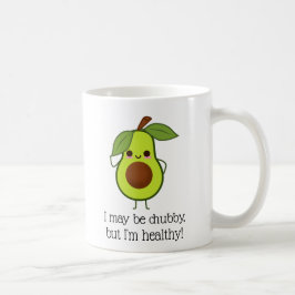 Taza De Café Grasa rechoncha pero buena del aguacate divertido